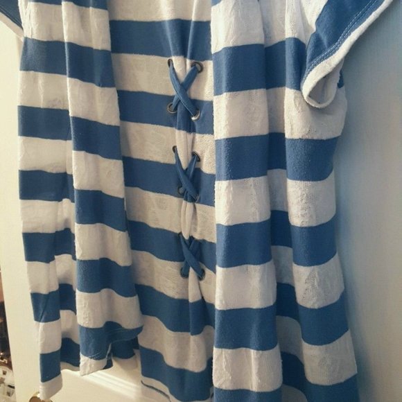 Vanity Open Fly Away Cardigan Striped Laced L - Picture 4 of 7